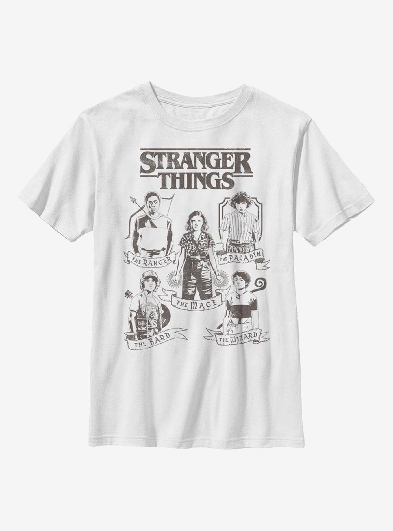 Stranger Things DND Classes Youth T-Shirt, WHITE, hi-res