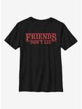 Stranger Things Friends Dont Lie Youth T-Shirt, BLACK, hi-res
