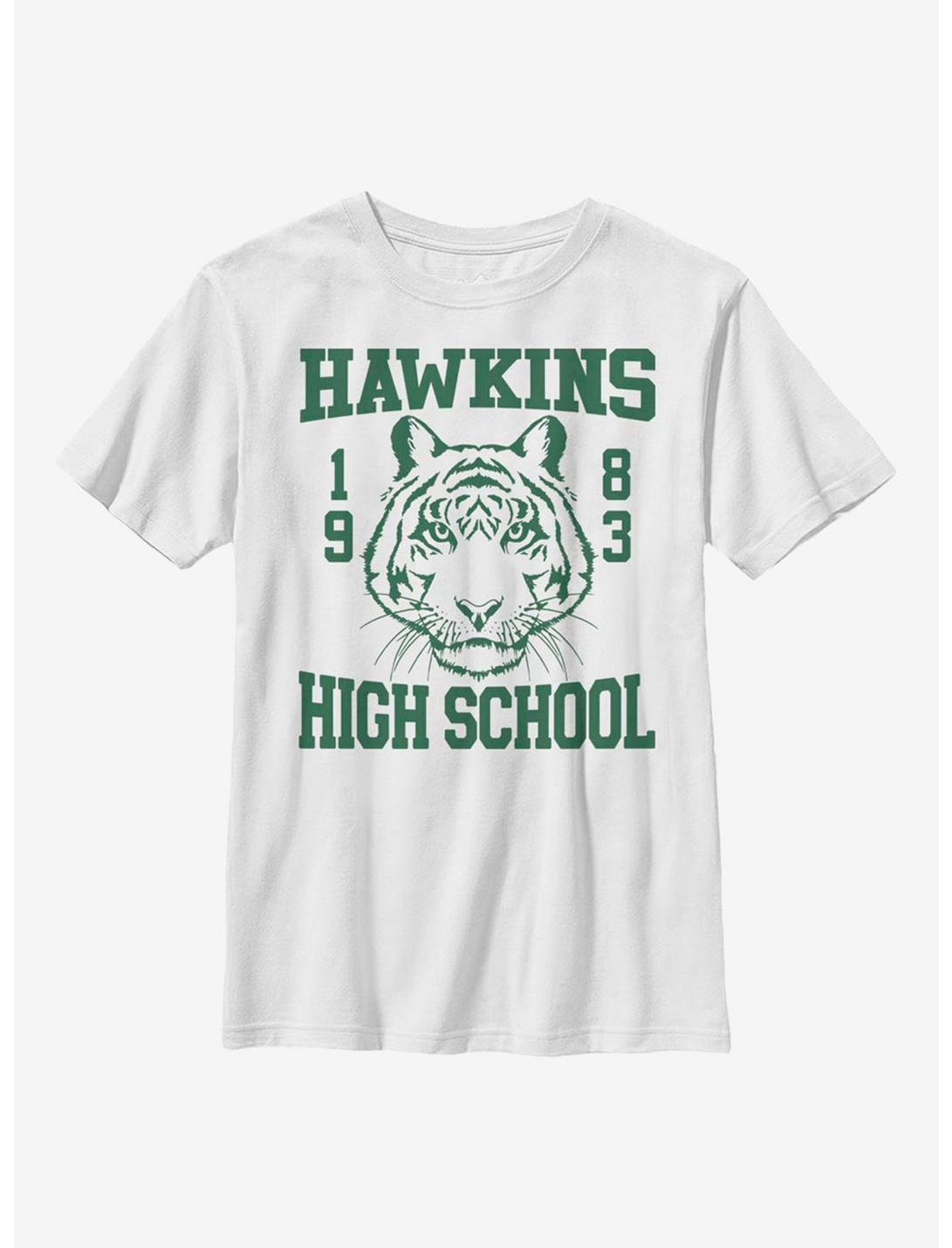 Stranger Things Hawkins High Tiger 1983 Youth T-Shirt, WHITE, hi-res