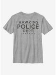 Stranger Things Hawkins Police Department Youth T-Shirt, ATH HTR, hi-res
