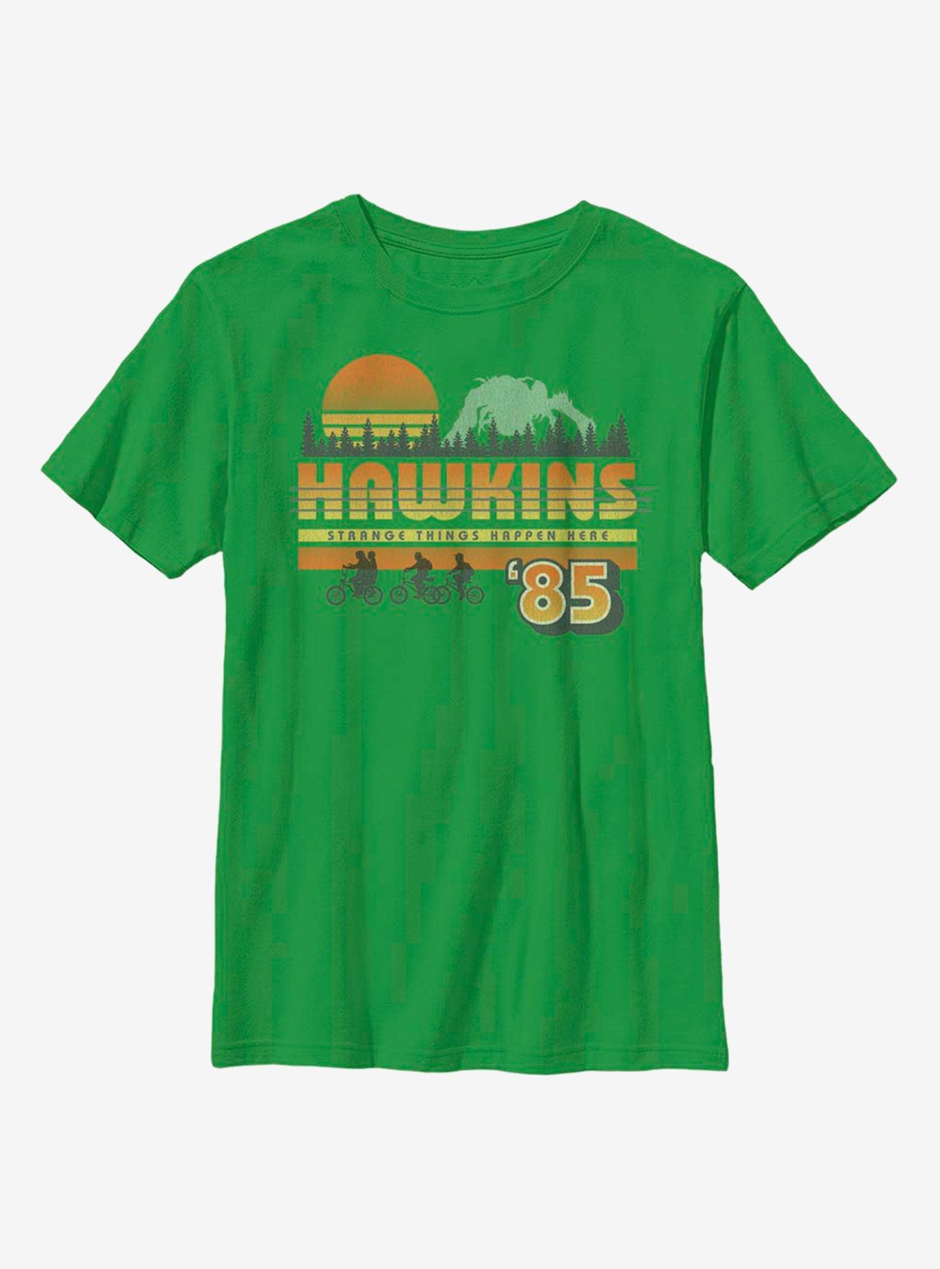 Stranger Things Hawkins Vintage Sunsnet Youth T-Shirt, KELLY, hi-res