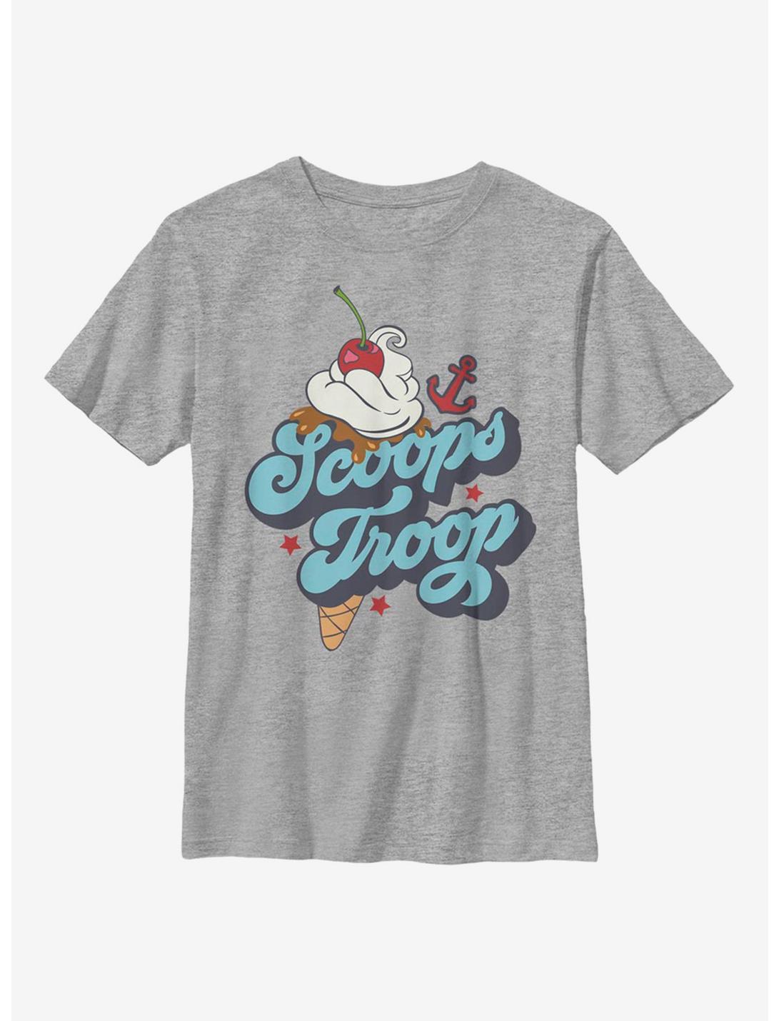 Stranger Things Scoops Troops Youth T-Shirt, ATH HTR, hi-res