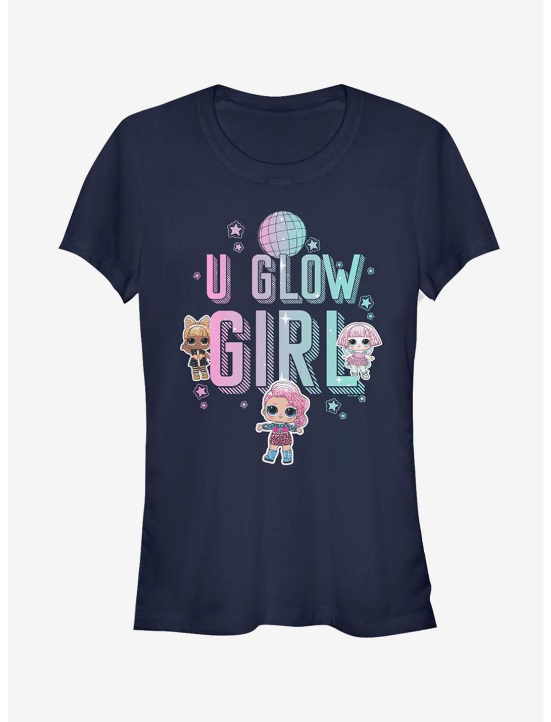 L.O.L. Surprise! U Glow Girl Girls T-Shirt, NAVY, hi-res