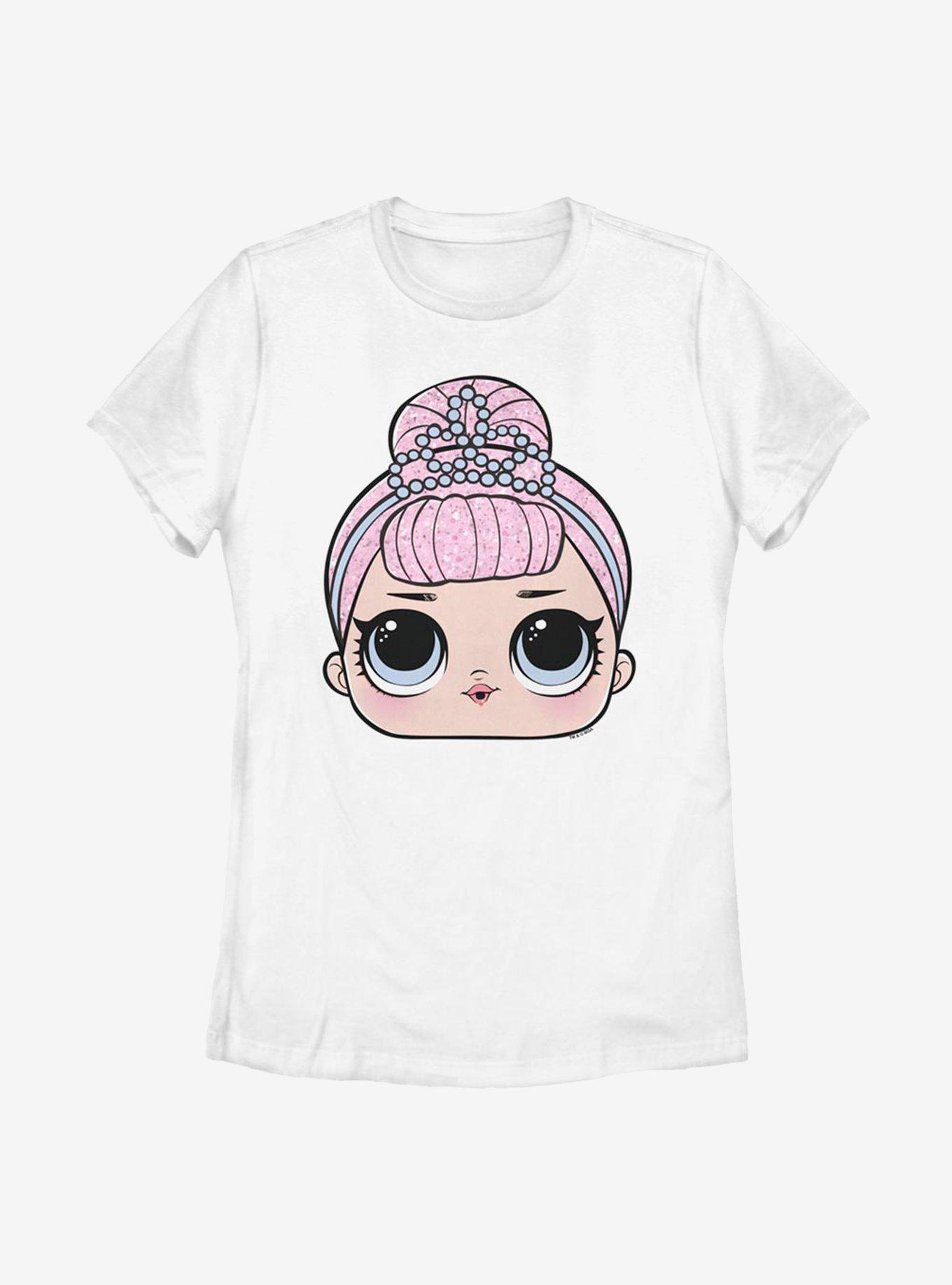 L.O.L. Surprise! BigFace CrystalQueen Womens T-Shirt, WHITE, hi-res