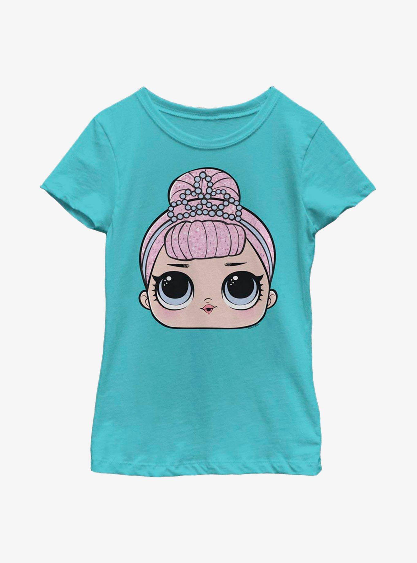 L.O.L. Surprise! BigFace CrystalQueen Youth Girls T-Shirt, TAHI BLUE, hi-res