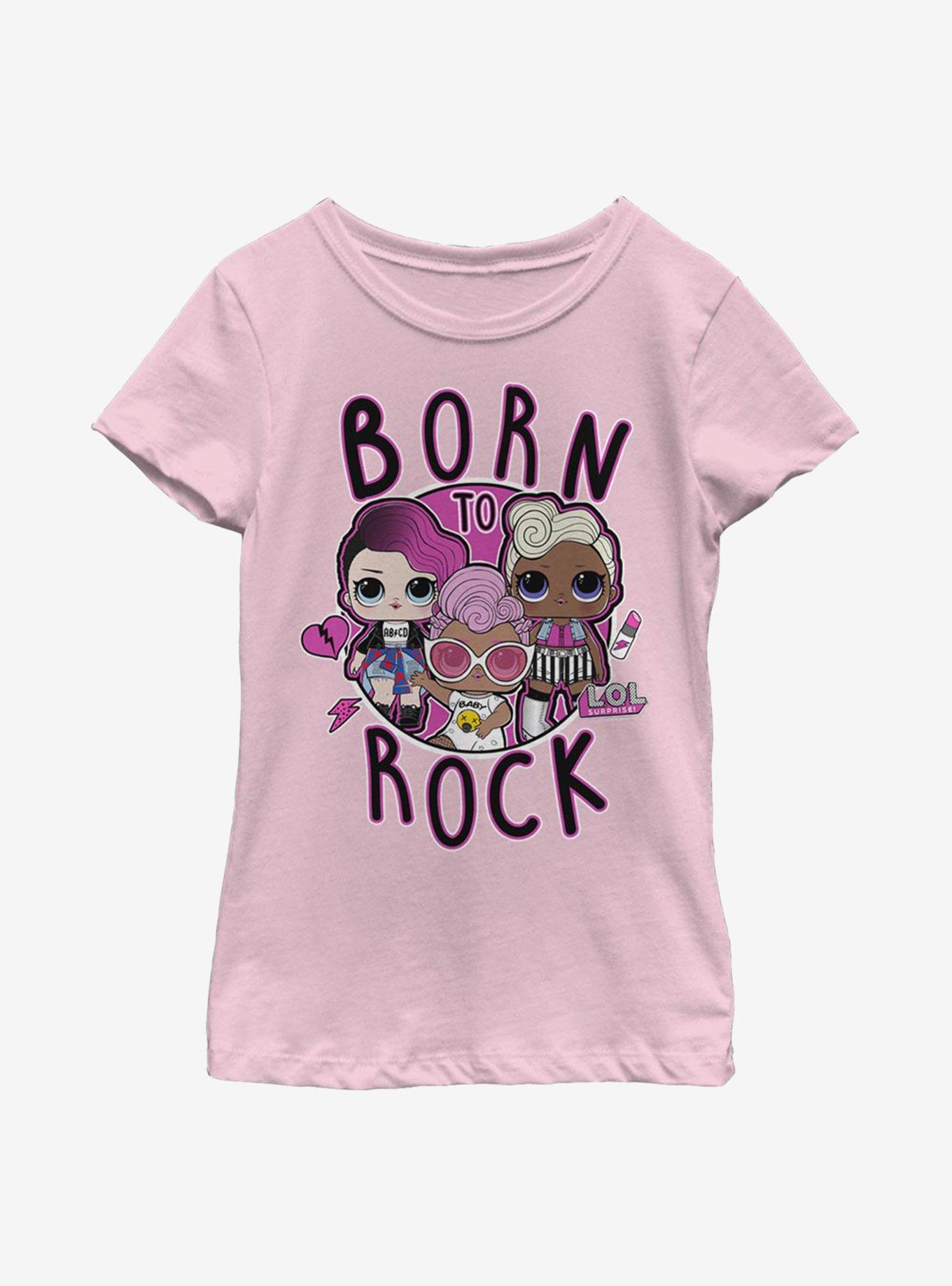 L.O.L. Surprise! Born To Rock Youth Girls T-Shirt, PINK, hi-res