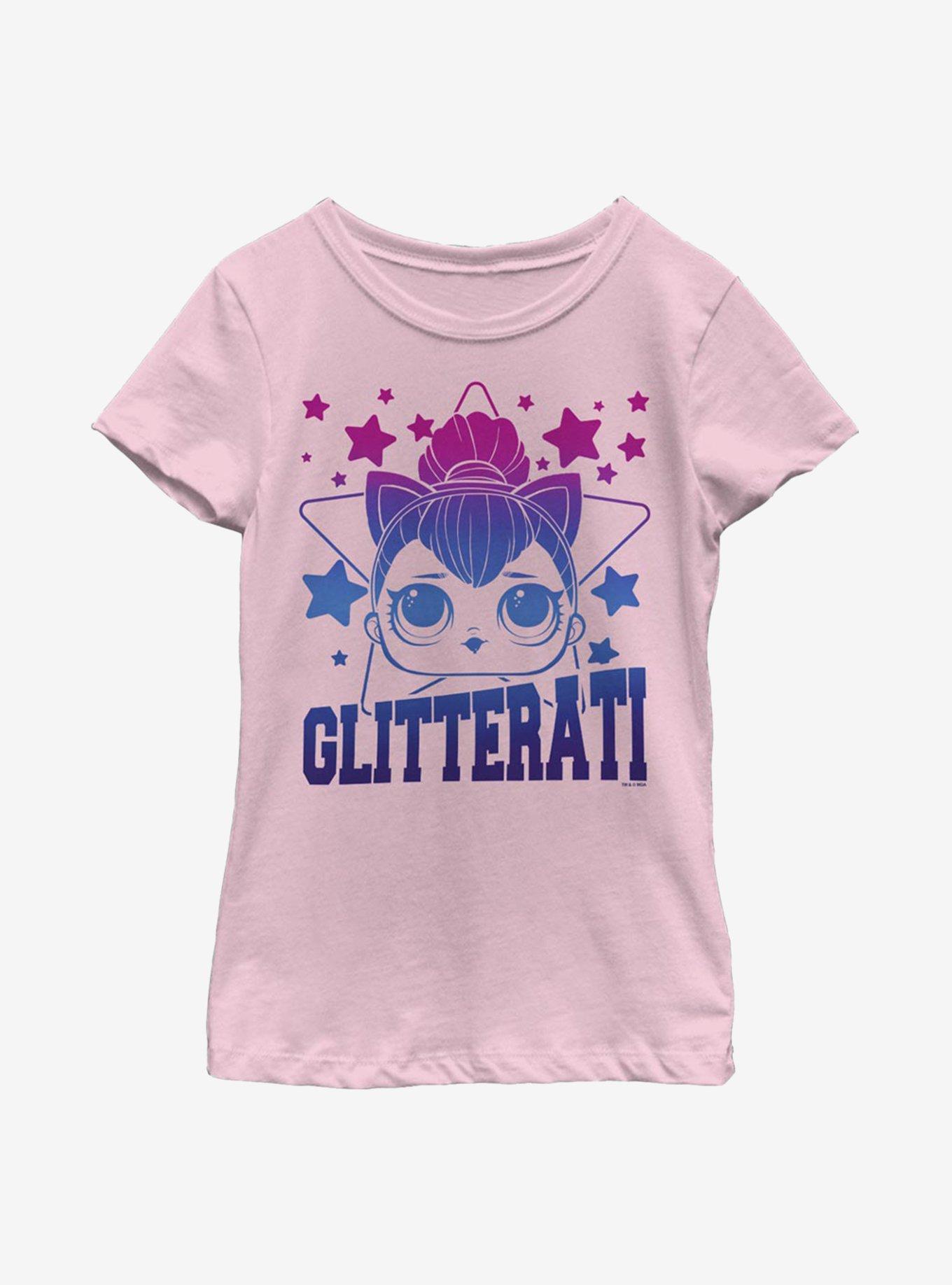 L.O.L. Surprise! Glitterati KittyQueen Youth Girls T-Shirt, PINK, hi-res