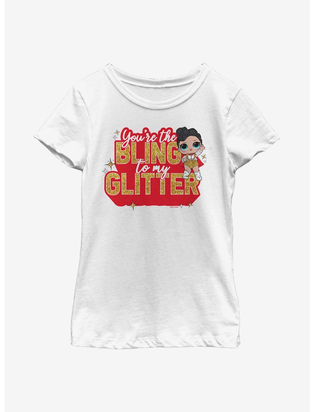 L.O.L. Surprise! Peace Love Glitter Youth Girls T-Shirt, WHITE, hi-res