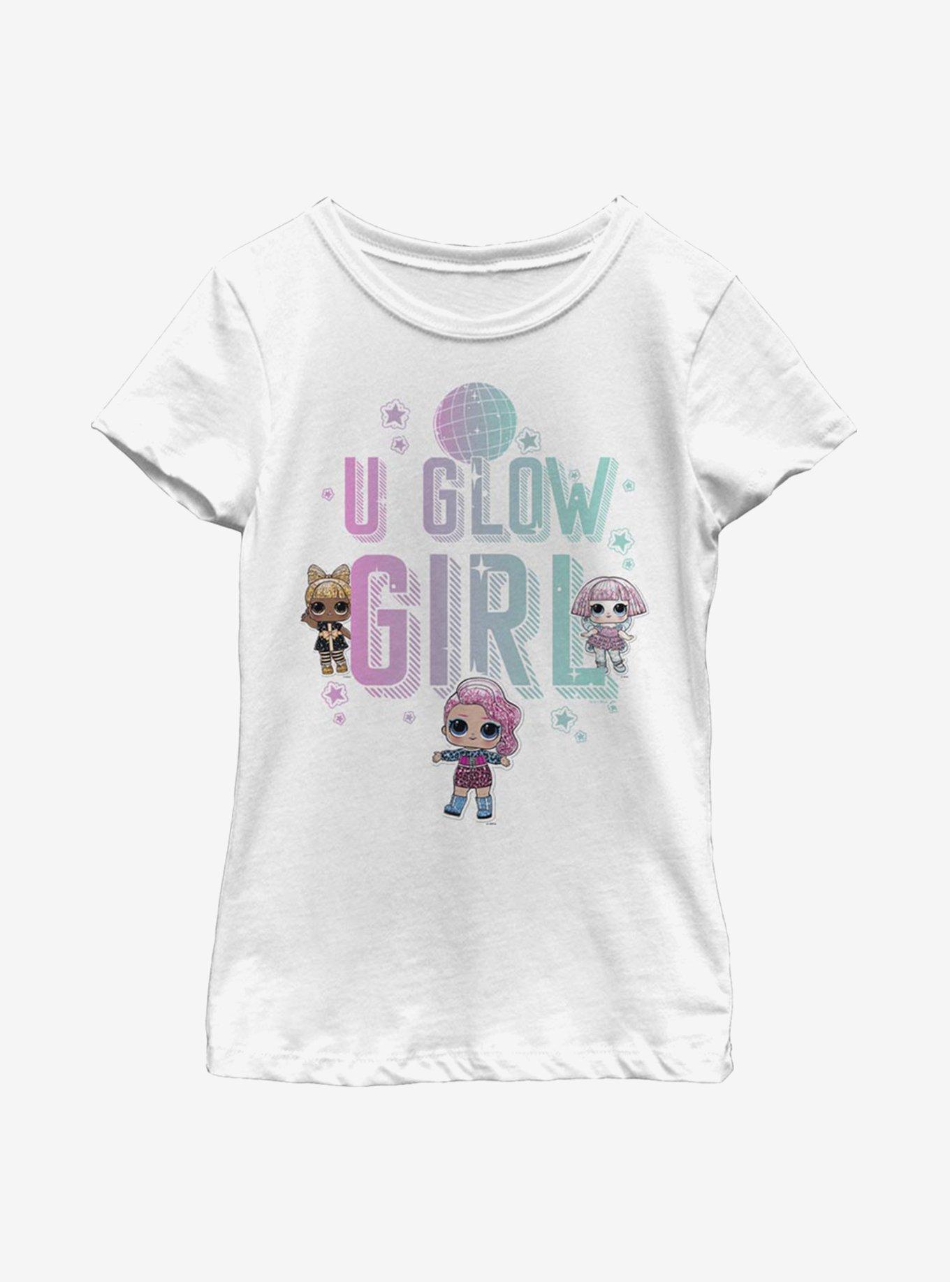 L.O.L. Surprise! U Glow Girl Youth Girls T-Shirt, WHITE, hi-res