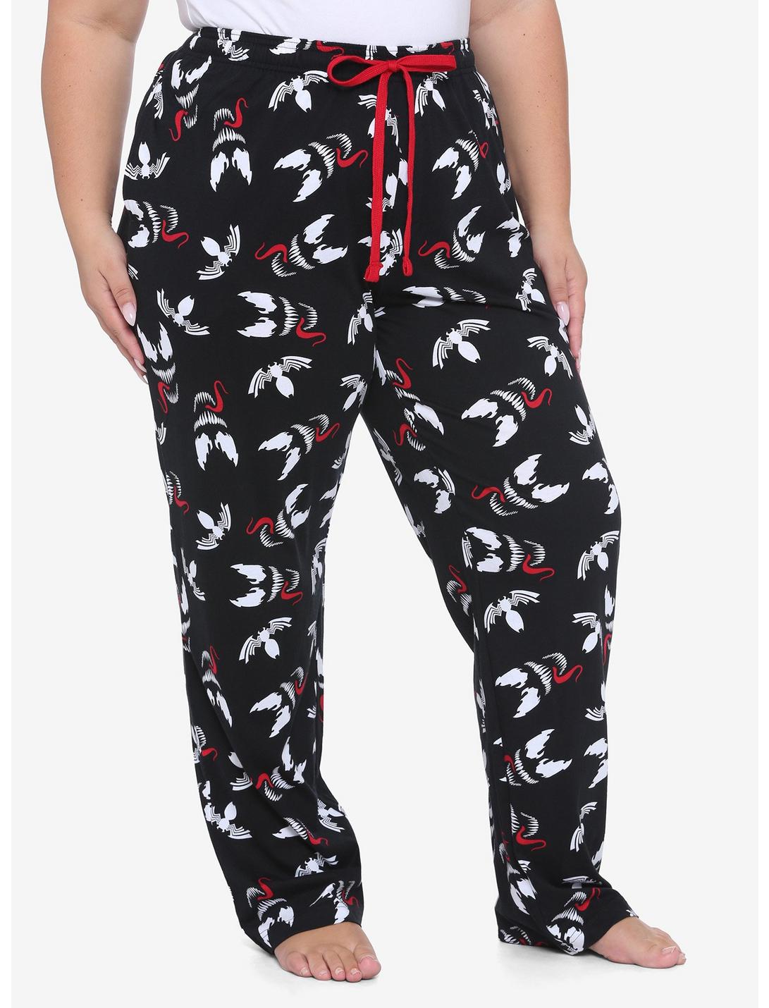 Marvel Venom Logo & Face Girls Pajama Pants Plus Size, MULTI, hi-res