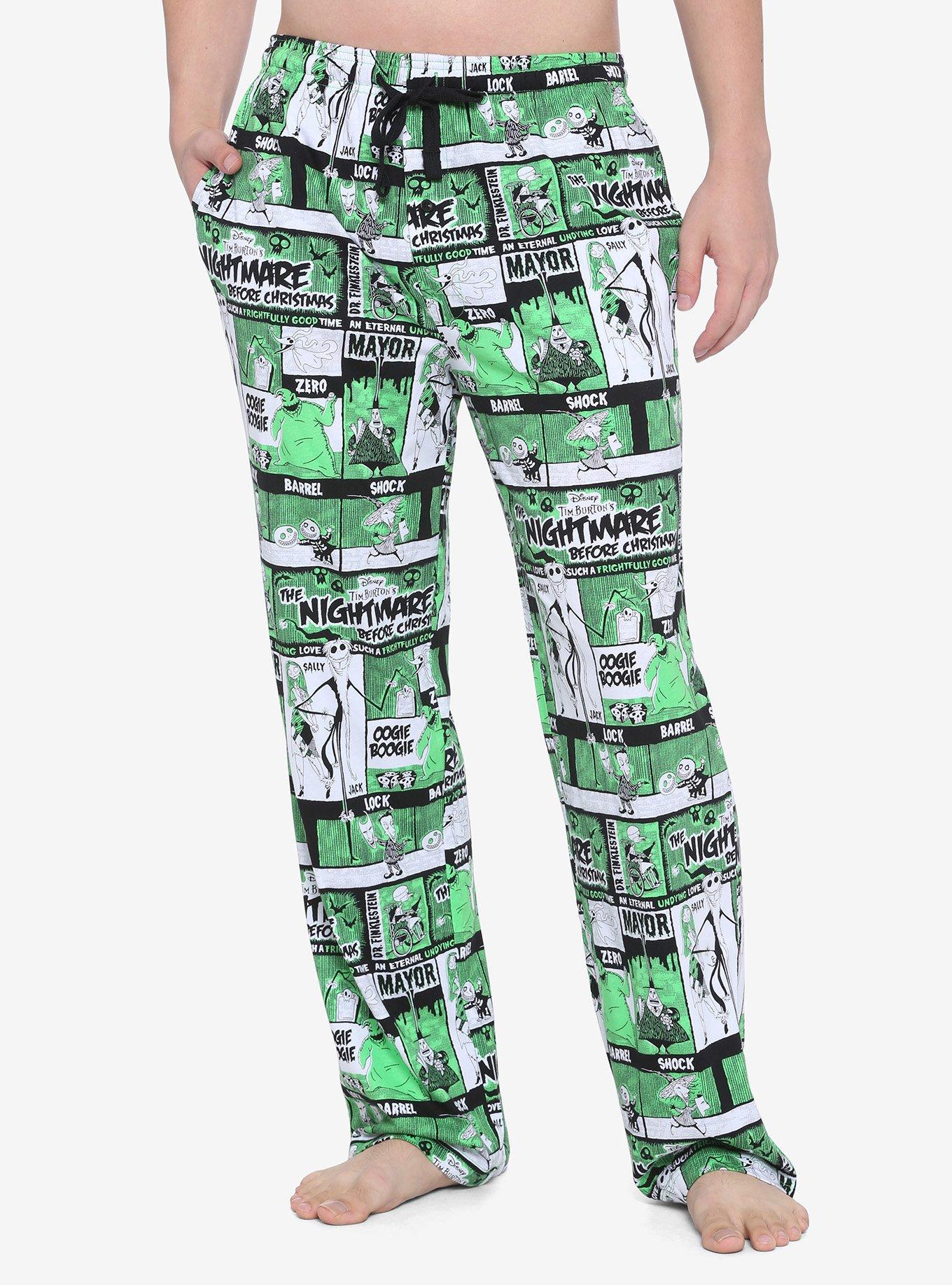 The Nightmare Before Christmas Comic Panels Pajama Pants, MULTI, hi-res