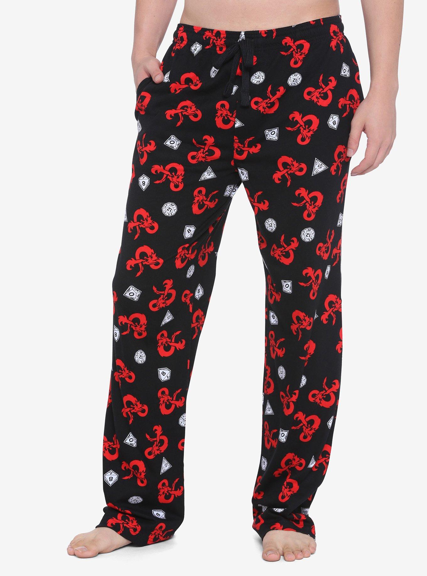Dungeons & Dragons Black & Red Pajama Pants