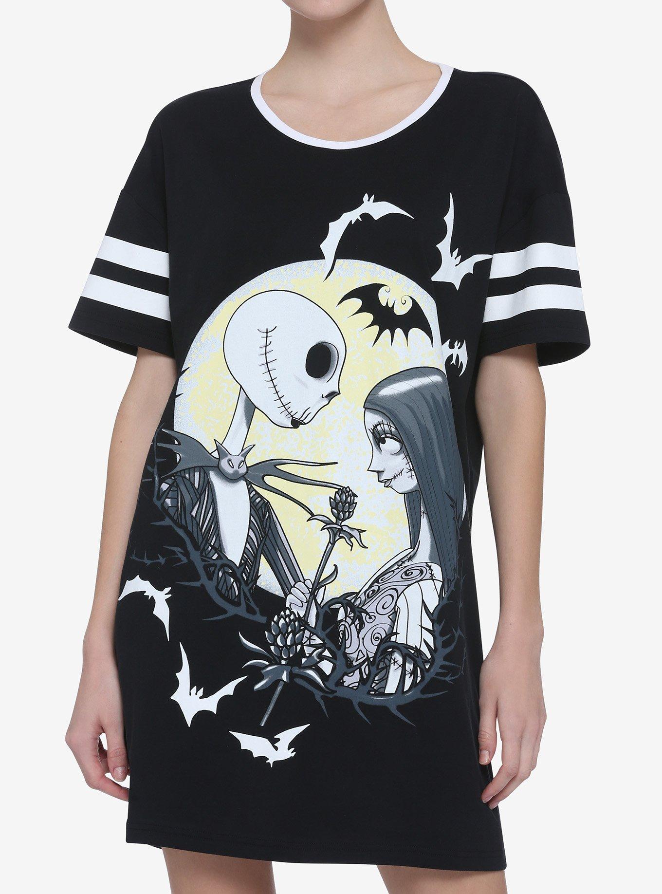 The Nightmare Before Christmas Jack & Sally Girls Dorm Shirt, , hi-res