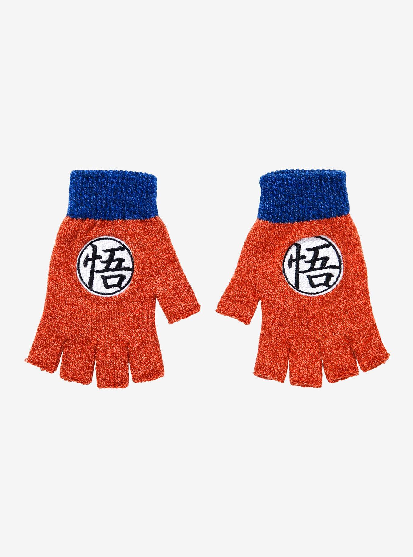 Dragon Ball Z Goku Symbol Fingerless Gloves Hot Topic