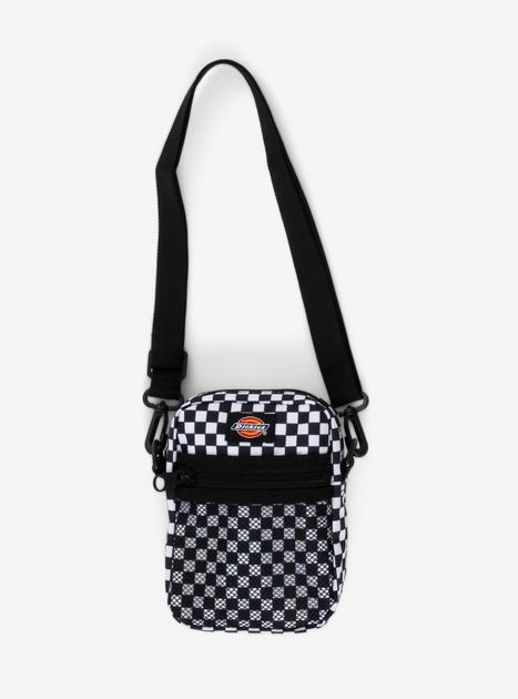 Black and white checkered crossbody clearance