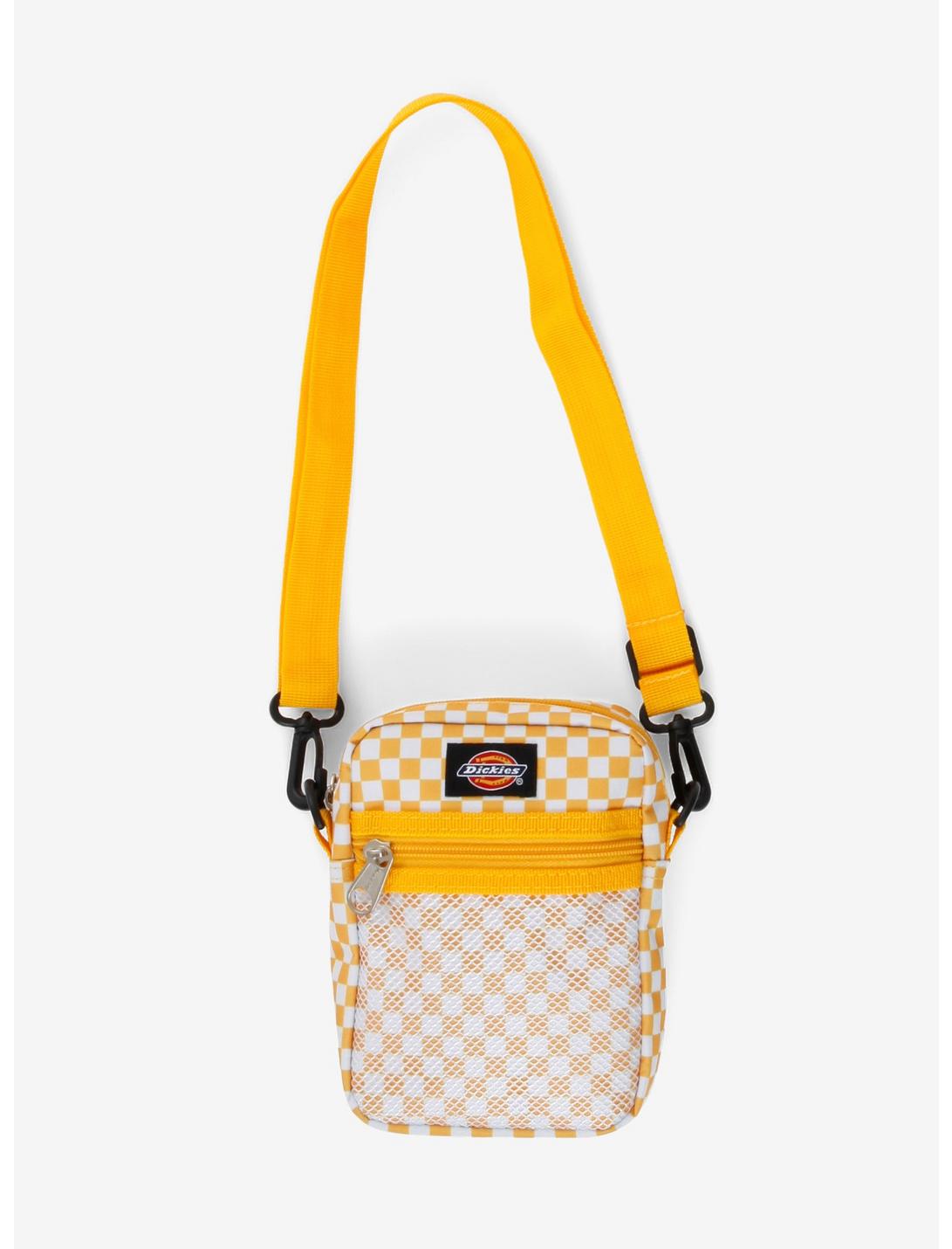 Dickies White & Yellow Checkered Athletic Crossbody Bag | Hot Topic