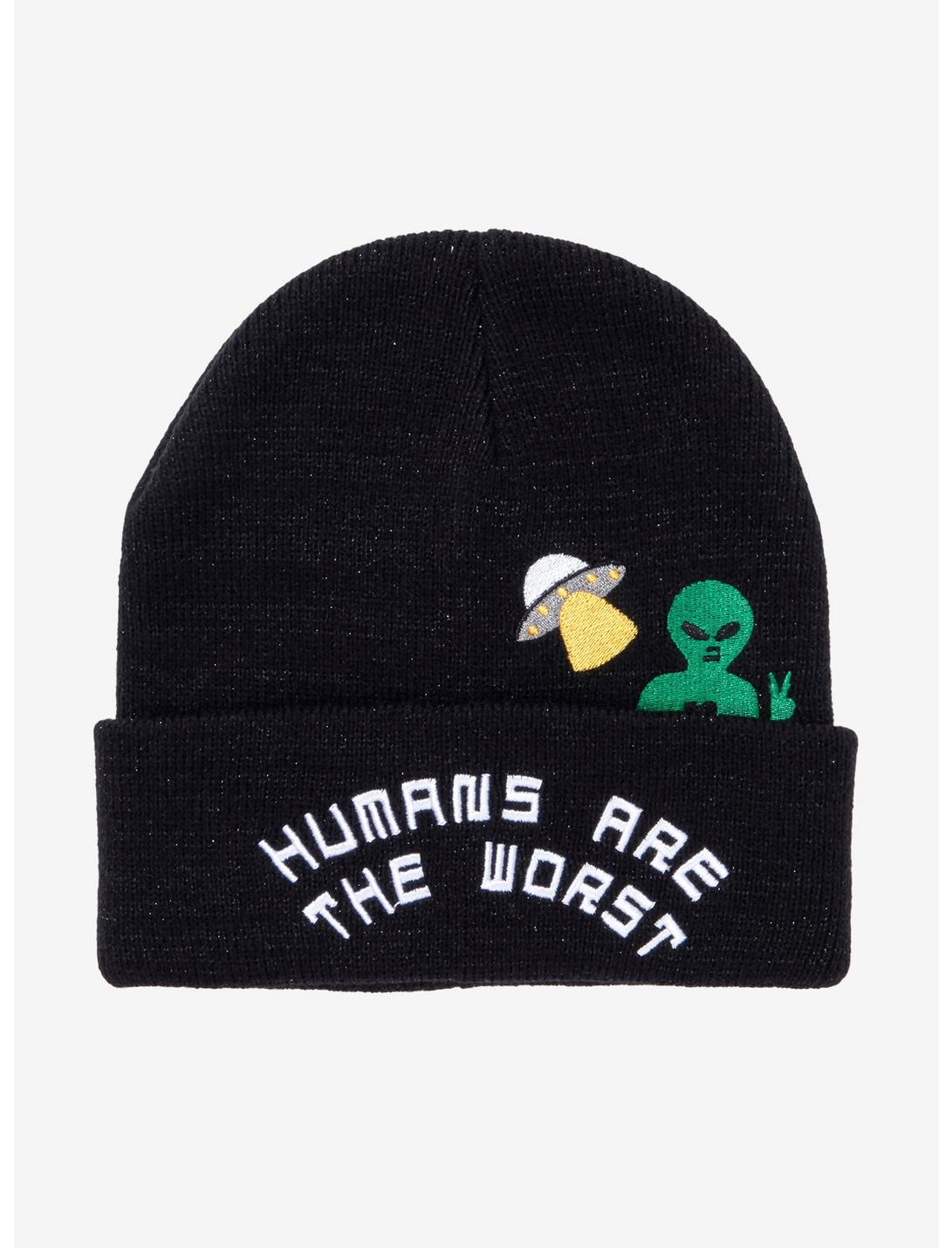 Humans Are The Worst Alien Beanie, , hi-res