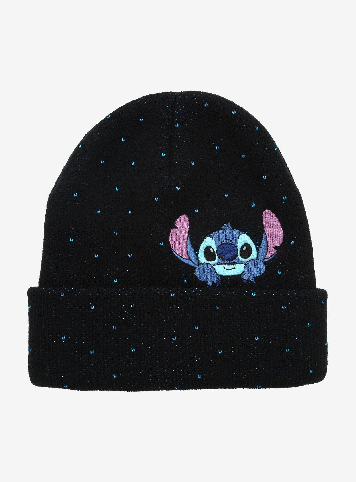 Disney Lilo & Stitch Glitter Stitch Peeking Beanie, , hi-res