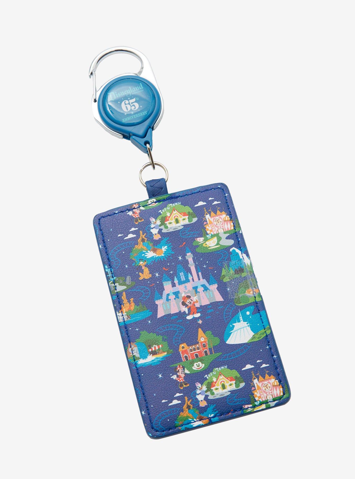 Loungefly Disneyland 65th Anniversary Map Retractable Lanyard BoxLunch Exclusive BoxLunch