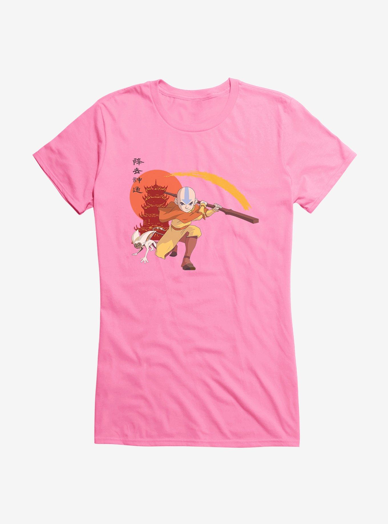 Avatar: The Last Airbender Aand And Momo Japanese Text Girls T-Shirt, , hi-res