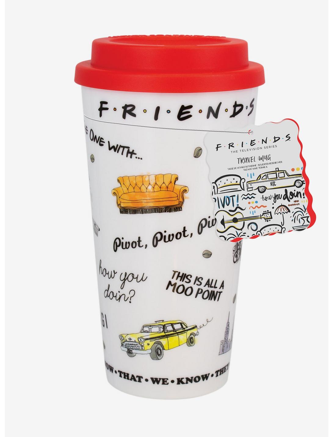 Friends Icons & Quotes Travel Mug, , hi-res