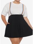 Rainbow Suspender Circle Skirt Plus Size, MULTI, hi-res