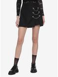 Black Triple Chain Mini Skirt, BLACK, hi-res