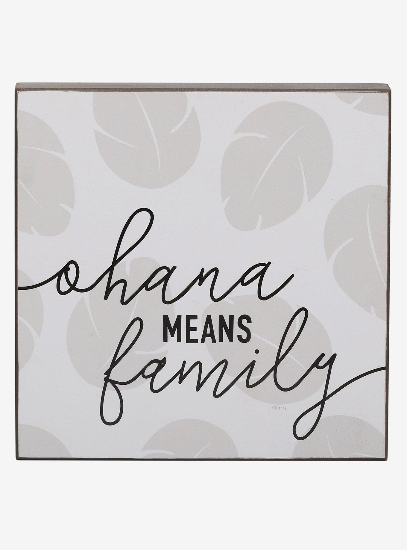 Disney Lilo & Stitch Ohana Means Family Wood Sign, , hi-res