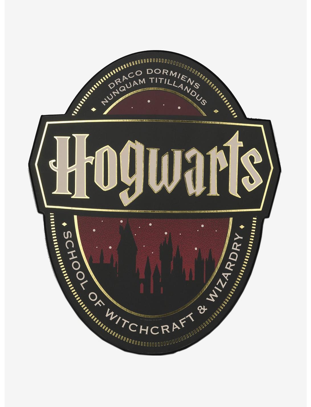 Harry Potter Welcome To Hogwarts Wood Sign, , hi-res