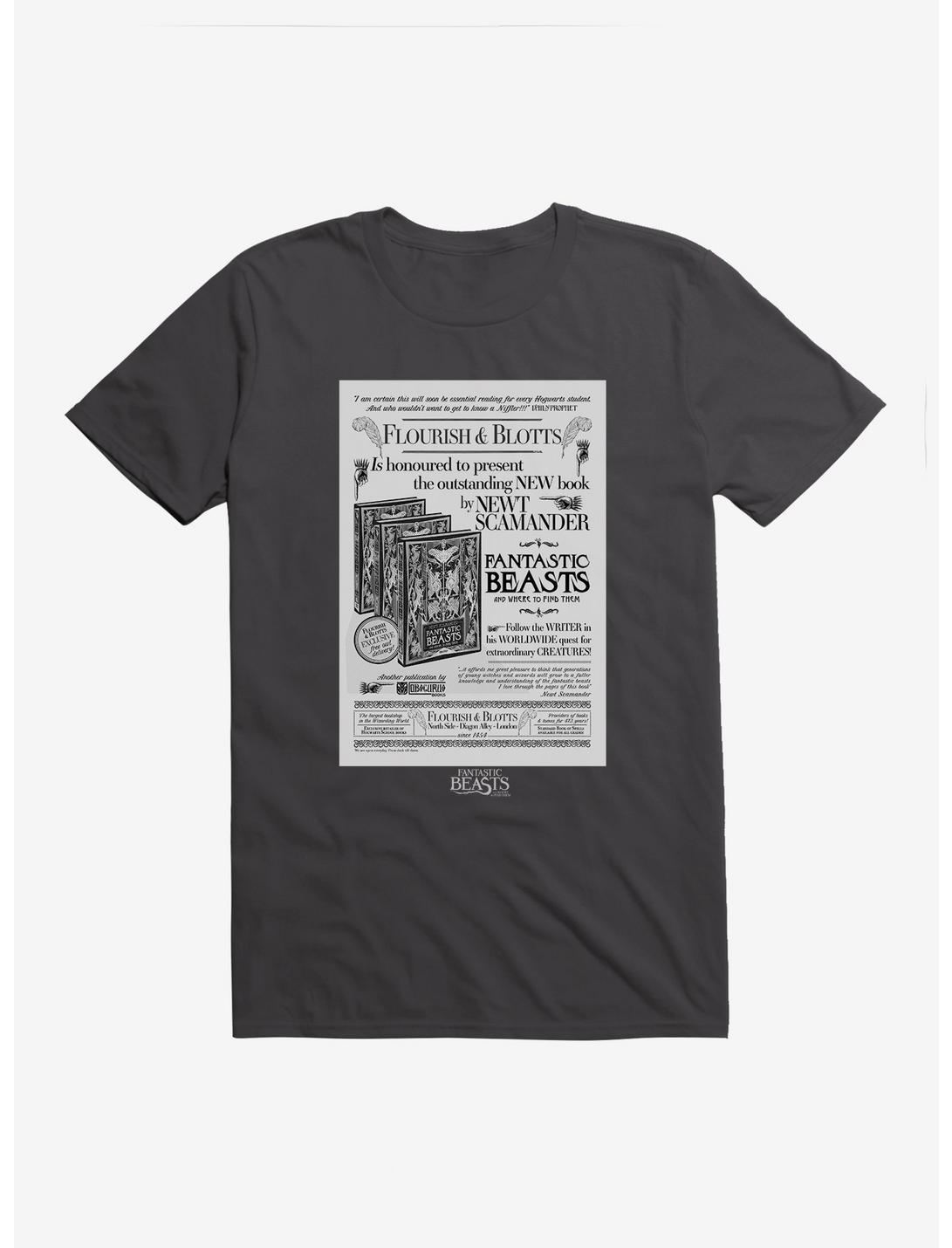 Fantastic Beasts Flourish & Blotts Poster T-Shirt, DARK GREY, hi-res