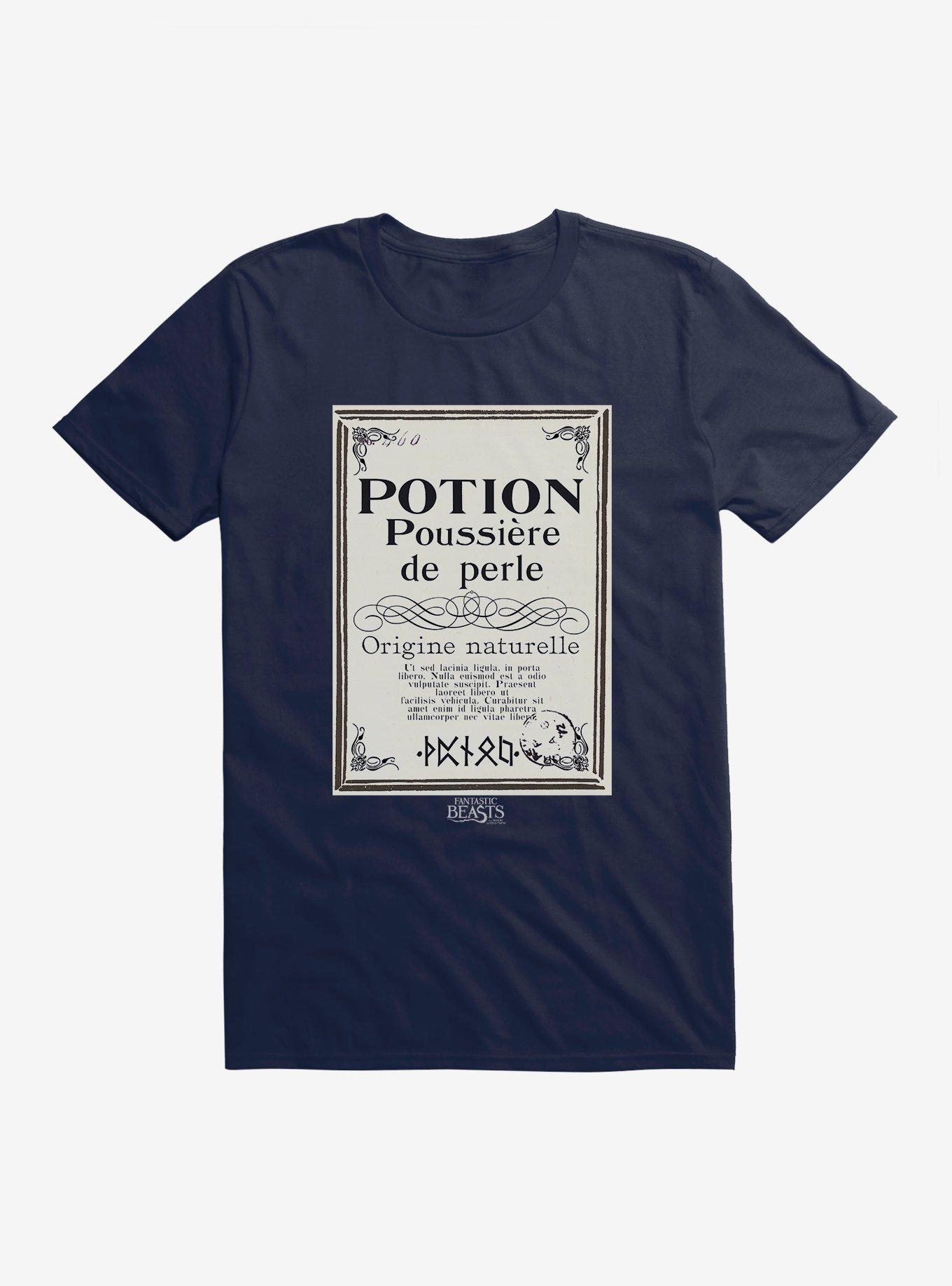 Fantastic Beasts Herbology Potion Origine Naturelle T-Shirt, MIDNIGHT NAVY, hi-res