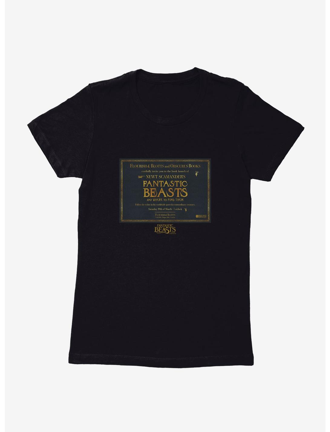 Fantastic Beasts Flourish & Blotts And Obscurus Books Womens T-Shirt, BLACK, hi-res