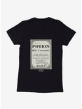 Fantastic Beasts Herbology Potion Bille d' Armadillo Script Womens T-Shirt, BLACK, hi-res