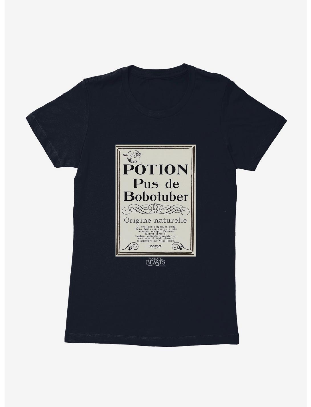 Fantastic Beasts Herbology Potion Pus de Bobotuber Womens T-Shirt, MIDNIGHT NAVY, hi-res