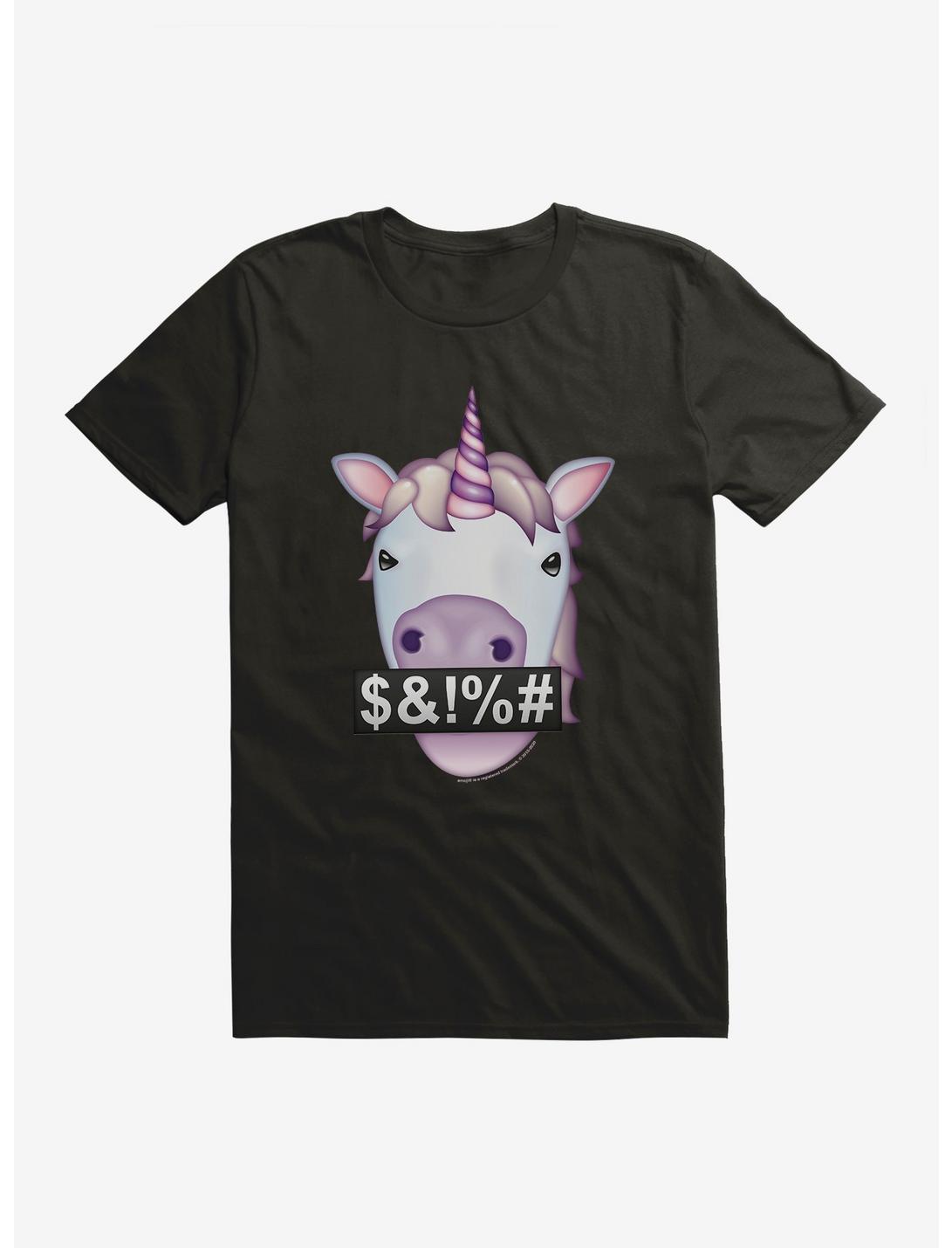 Emoji Unicorn Curse T-Shirt, BLACK, hi-res