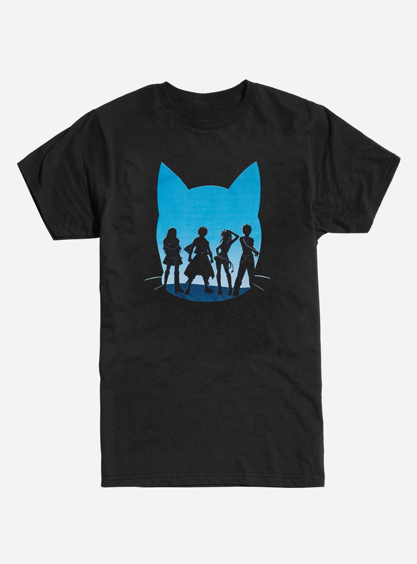 Fairy Tail Happy Outline Group T-Shirt, MULTI, hi-res