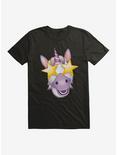 Emoji Unicorn Starry Eyes T-Shirt, BLACK, hi-res