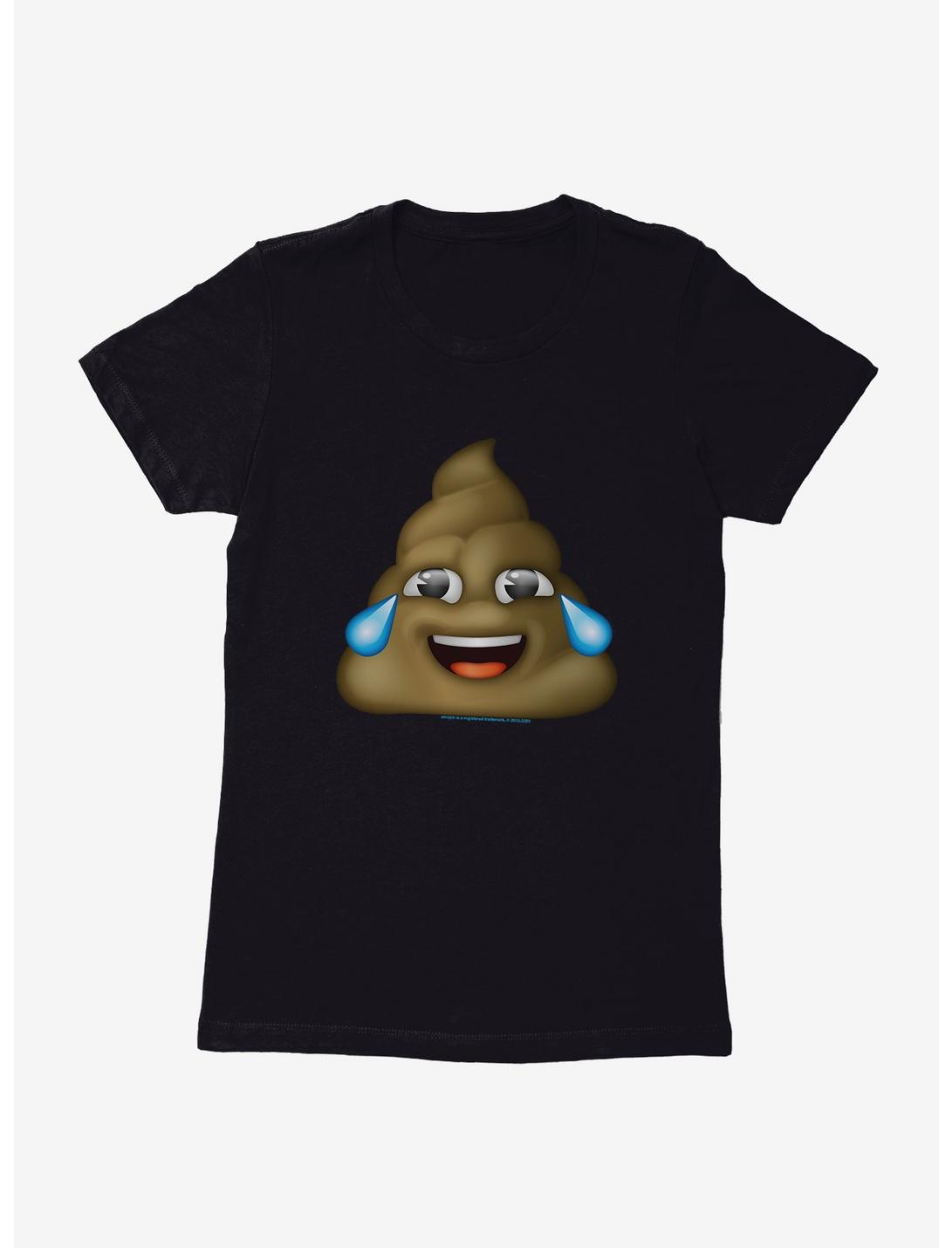 Emoji Poo Laugh Out Loud Womens T-Shirt, BLACK, hi-res