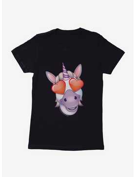 Emoji Unicorn Heart Eyes Womens T-Shirt, , hi-res
