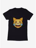 Emoji Cat Laugh Out Loud Womens T-Shirt, BLACK, hi-res