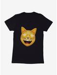 Emoji Cat Starry Eyes Womens T-Shirt, BLACK, hi-res