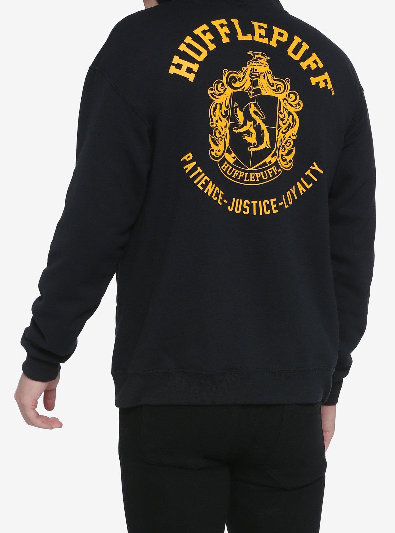 Harry Potter Hogwarts Hufflepuff Crest Hoodie, YELLOW, hi-res