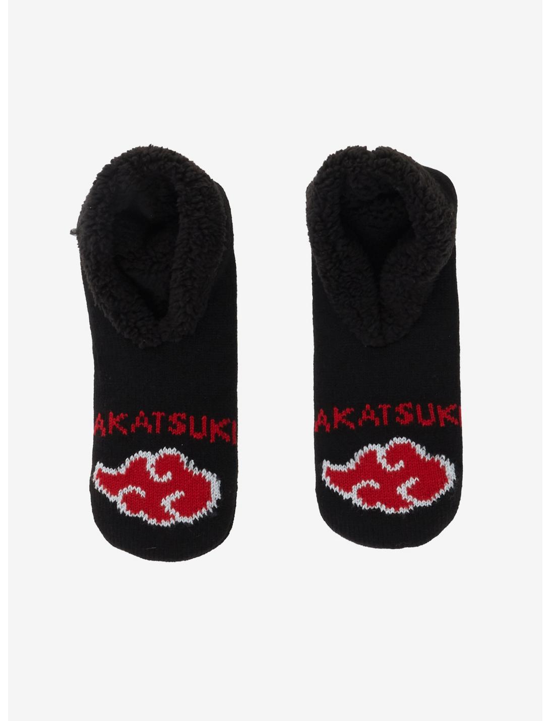 Naruto Akatsuki Cloud Slipper Socks - BoxLunch Exclusive, , hi-res
