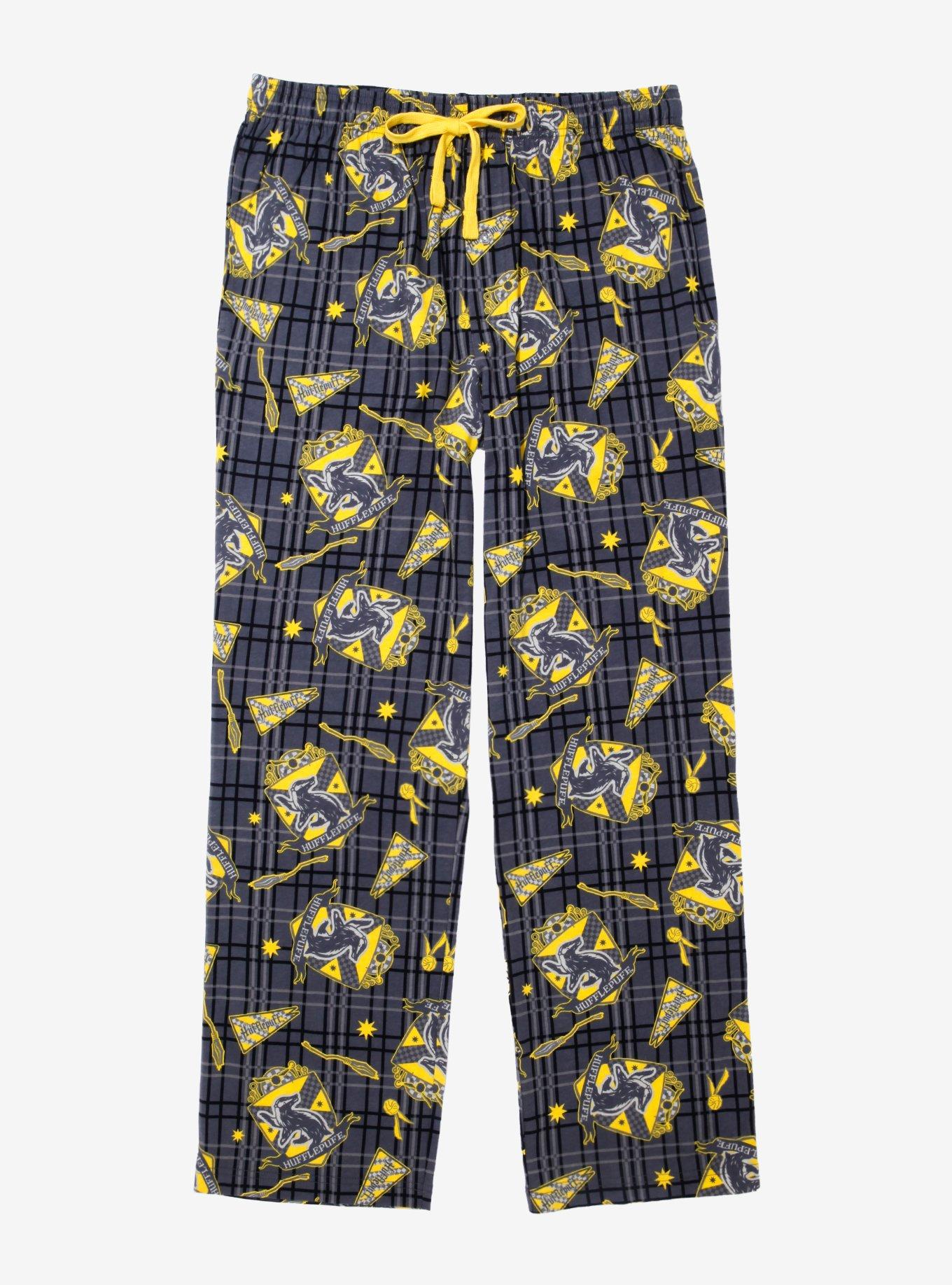 Harry Potter Hufflepuff Crest Sleep Pants - BoxLunch Exclusive, MULTI, hi-res