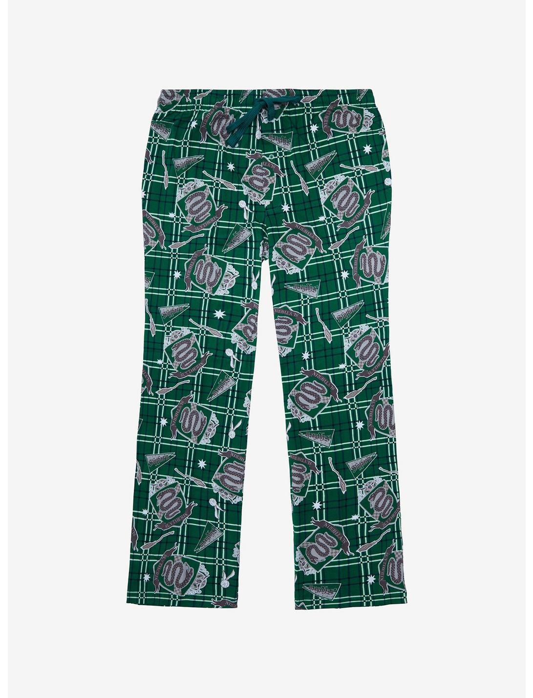 Harry Potter Slytherin Plaid Sleep Pants - BoxLunch Exclusive, MULTI, hi-res