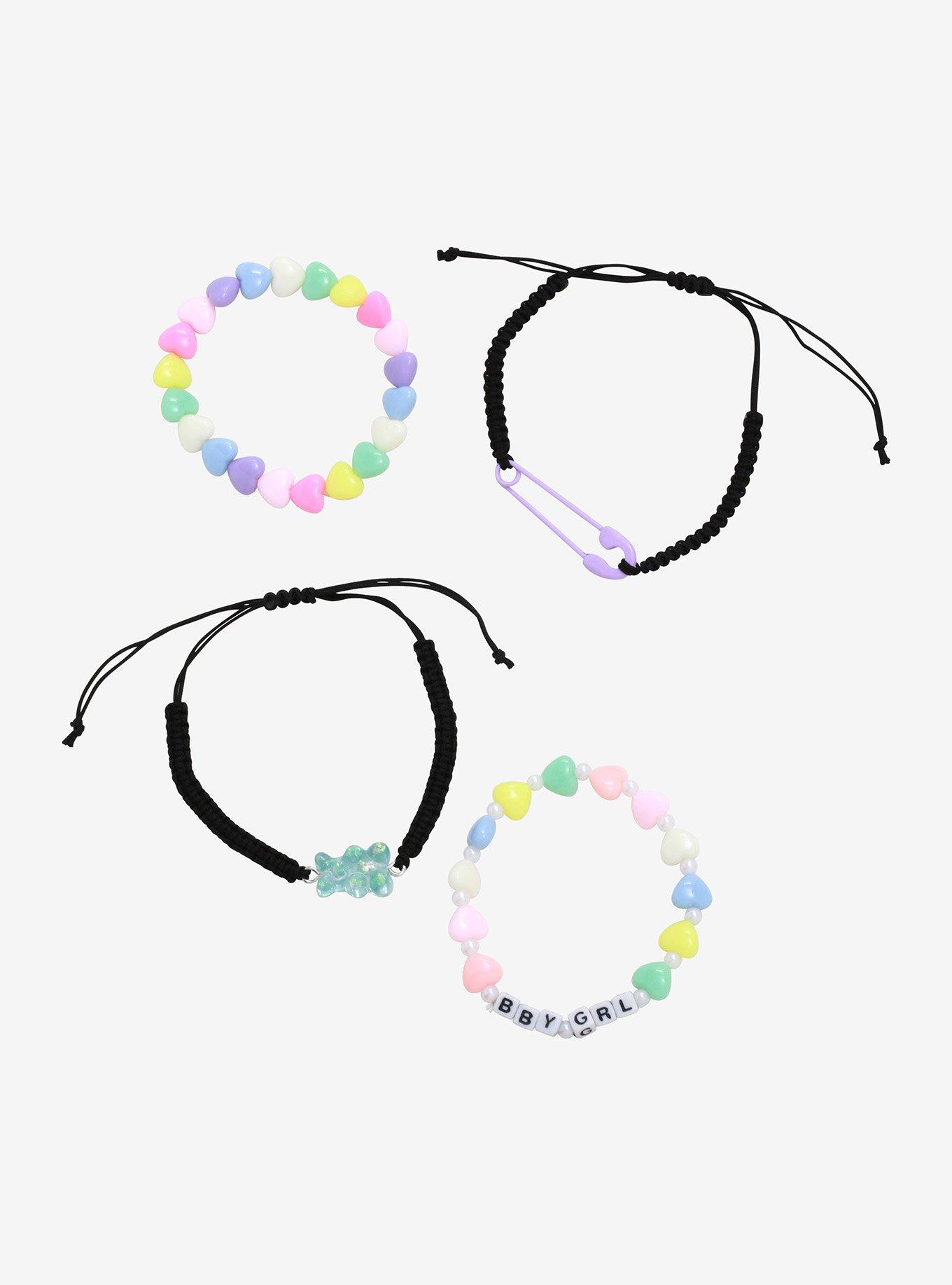 Candy Bear Safety Pin Bracelet Set