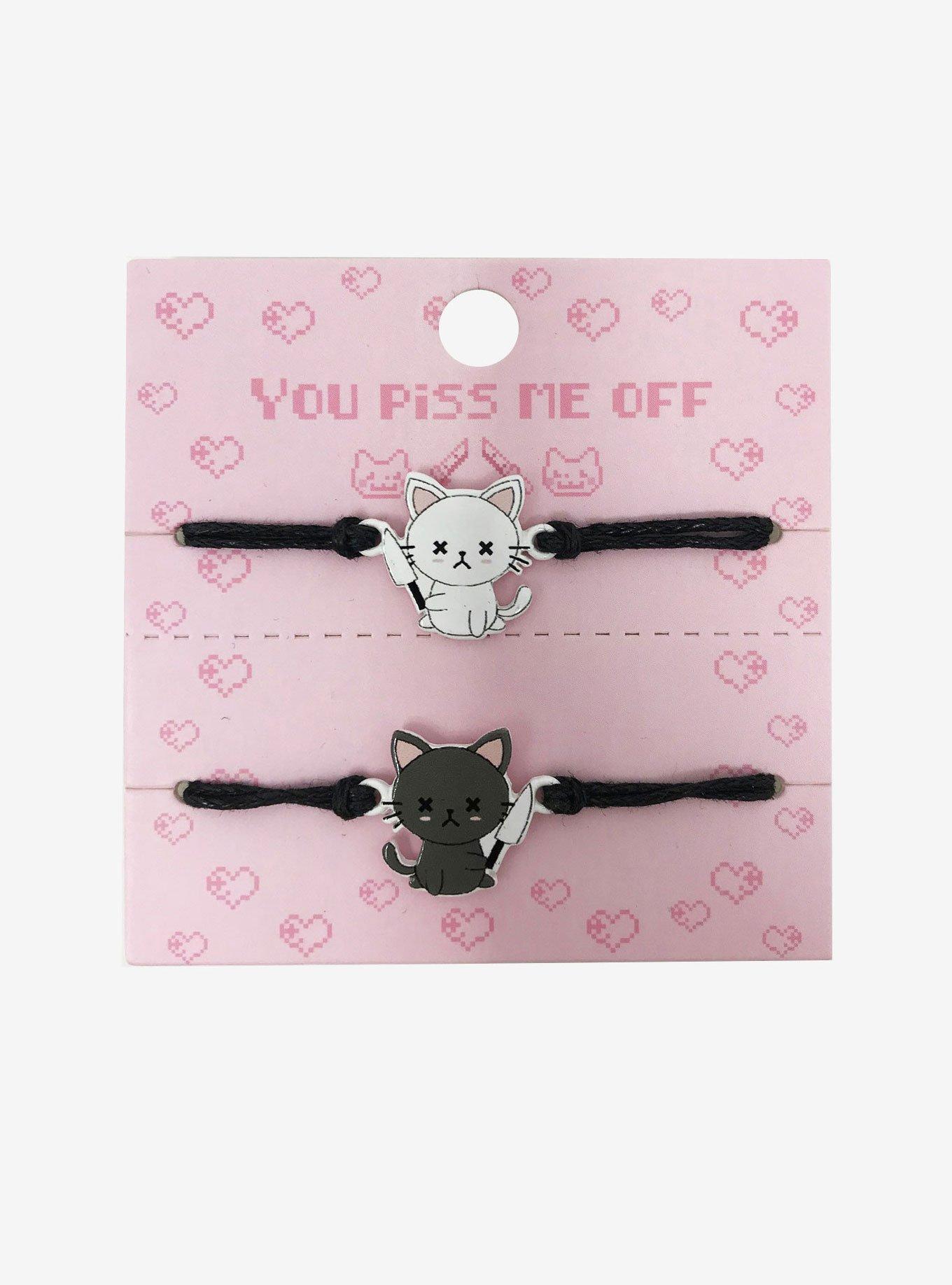 Cats With Knives Best Friend Bracelet Set, , hi-res