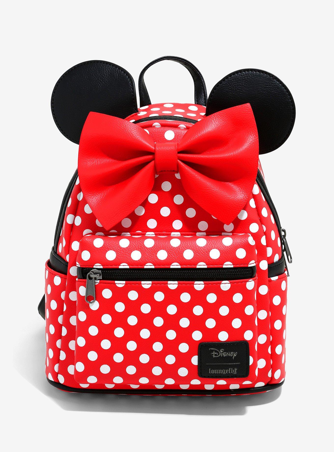 Loungefly Minnie Mouse Denim Polka Dot Backpack  Polka dot backpack, Dot  backpack, Denim polka dot