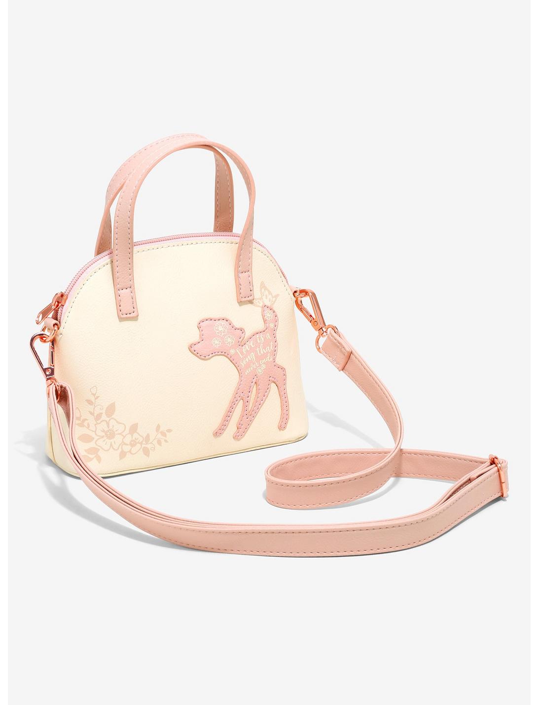 Loungefly Disney Bambi Rose Gold Mini Satchel Bag, , hi-res