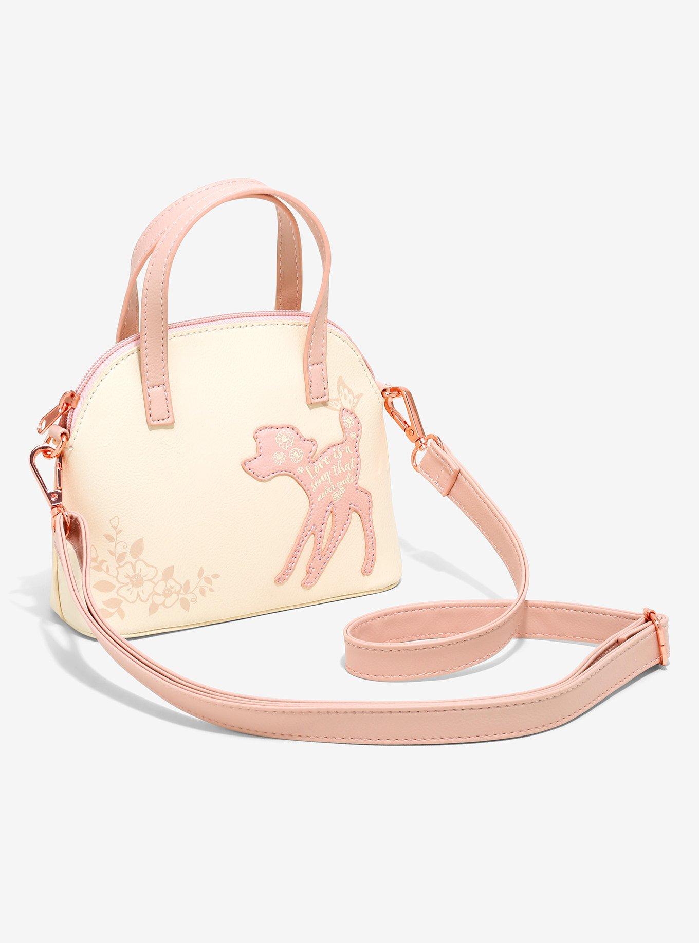 Loungefly Disney Bambi Rose Gold Mini Satchel Bag, , hi-res